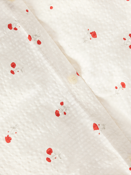 Seersucker Påslakan, Poppy, 150x210 cm