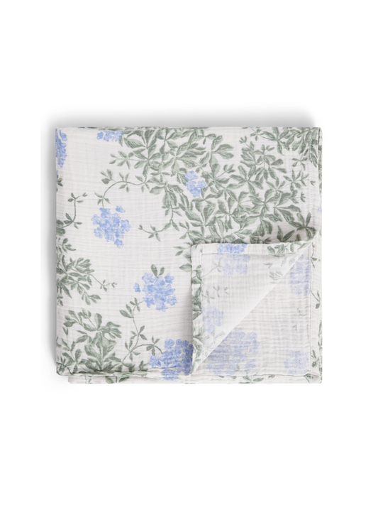 Muslin Swaddle Filt, Plumbago