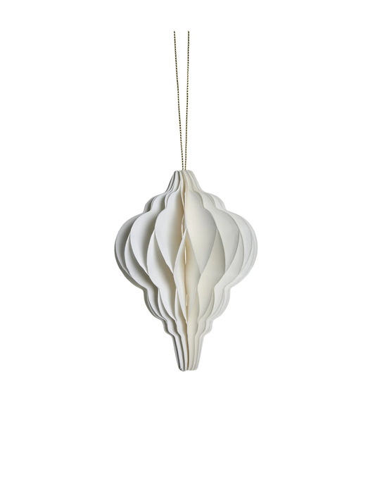 Julgransdekoration Poelle, Vit, 12 cm