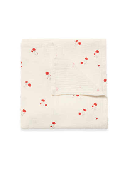 Muslin Swaddle Filt, Poppy