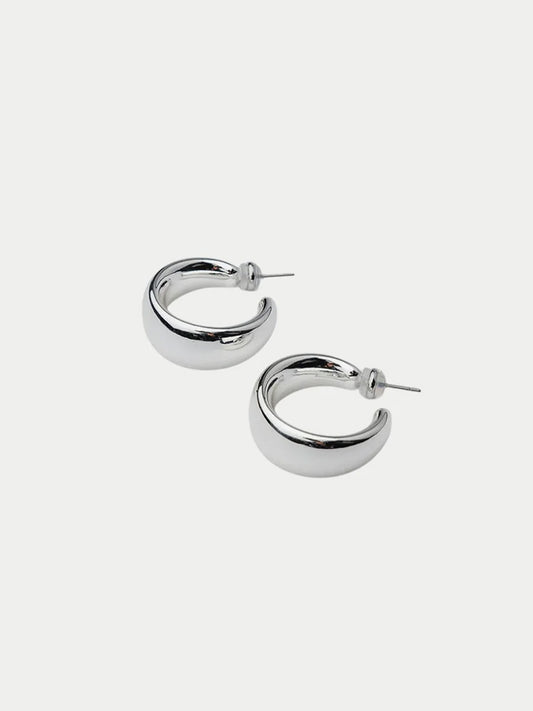 Silver Hoops Örhängen