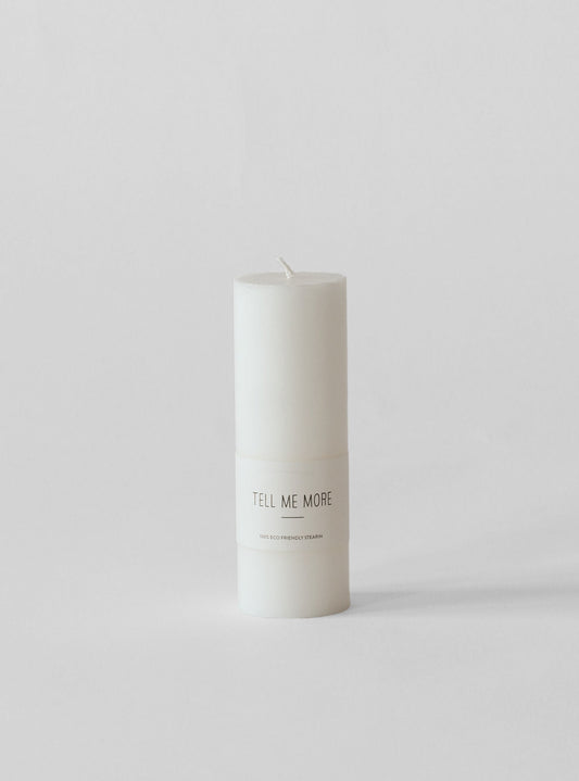 Blockljus Stearin, Large, Vit