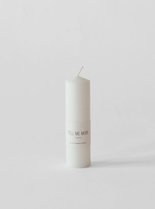 Blockljus Stearin, Medium, Vit