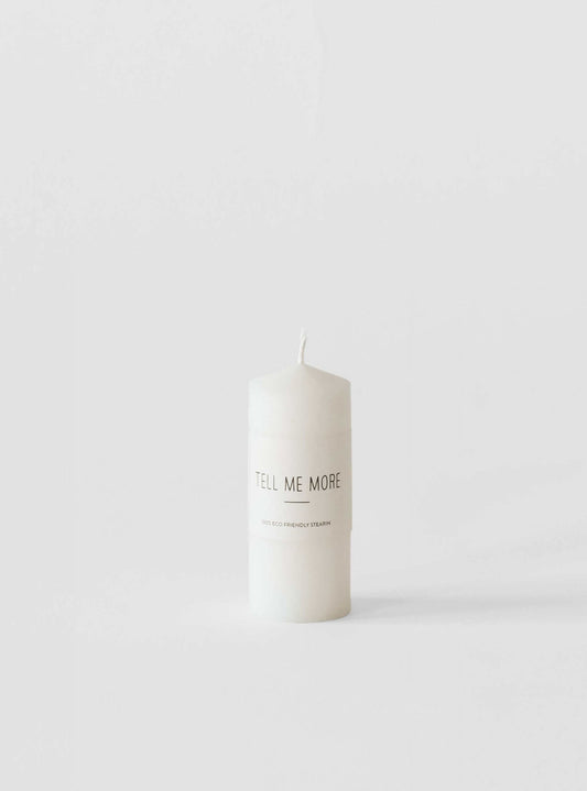 Blockljus Stearin, Small, Vit