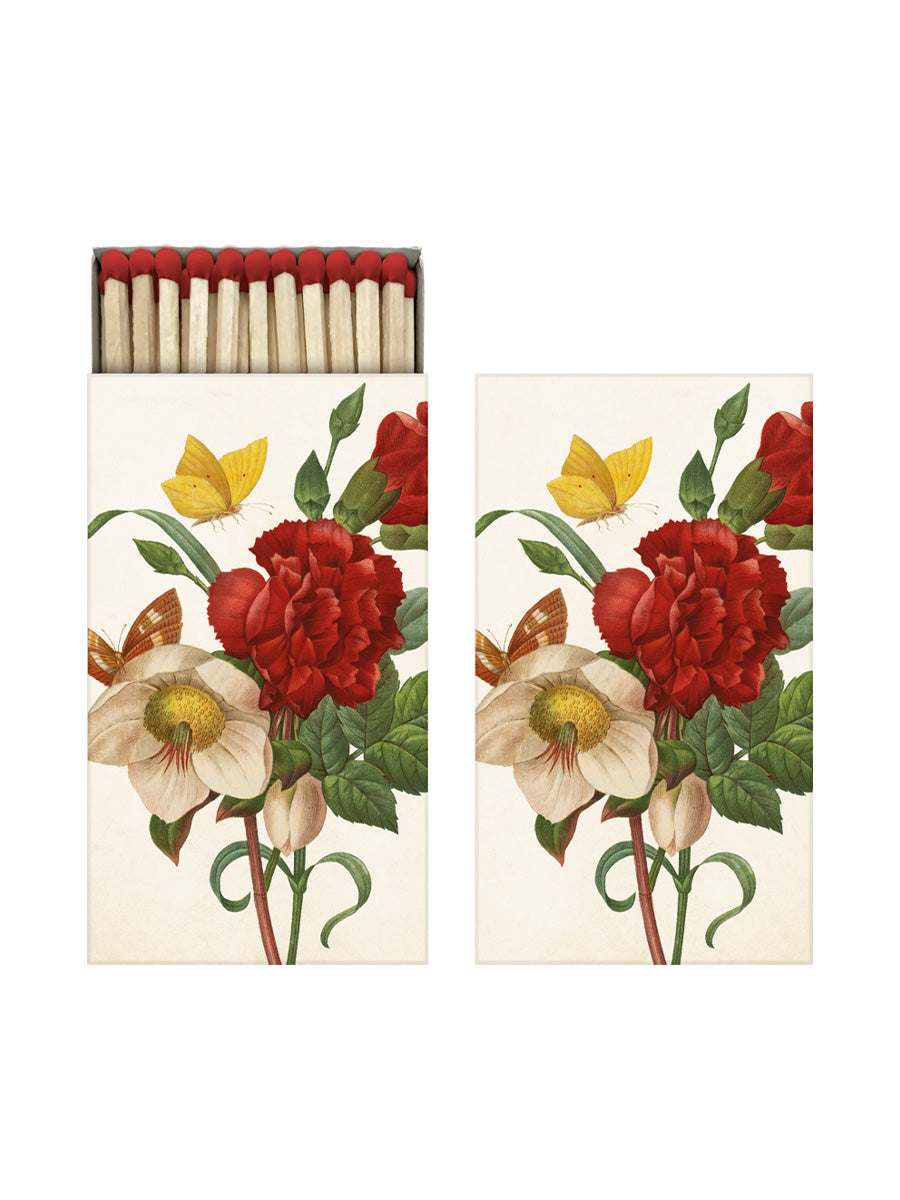 Tändsticksask Röda Blommor