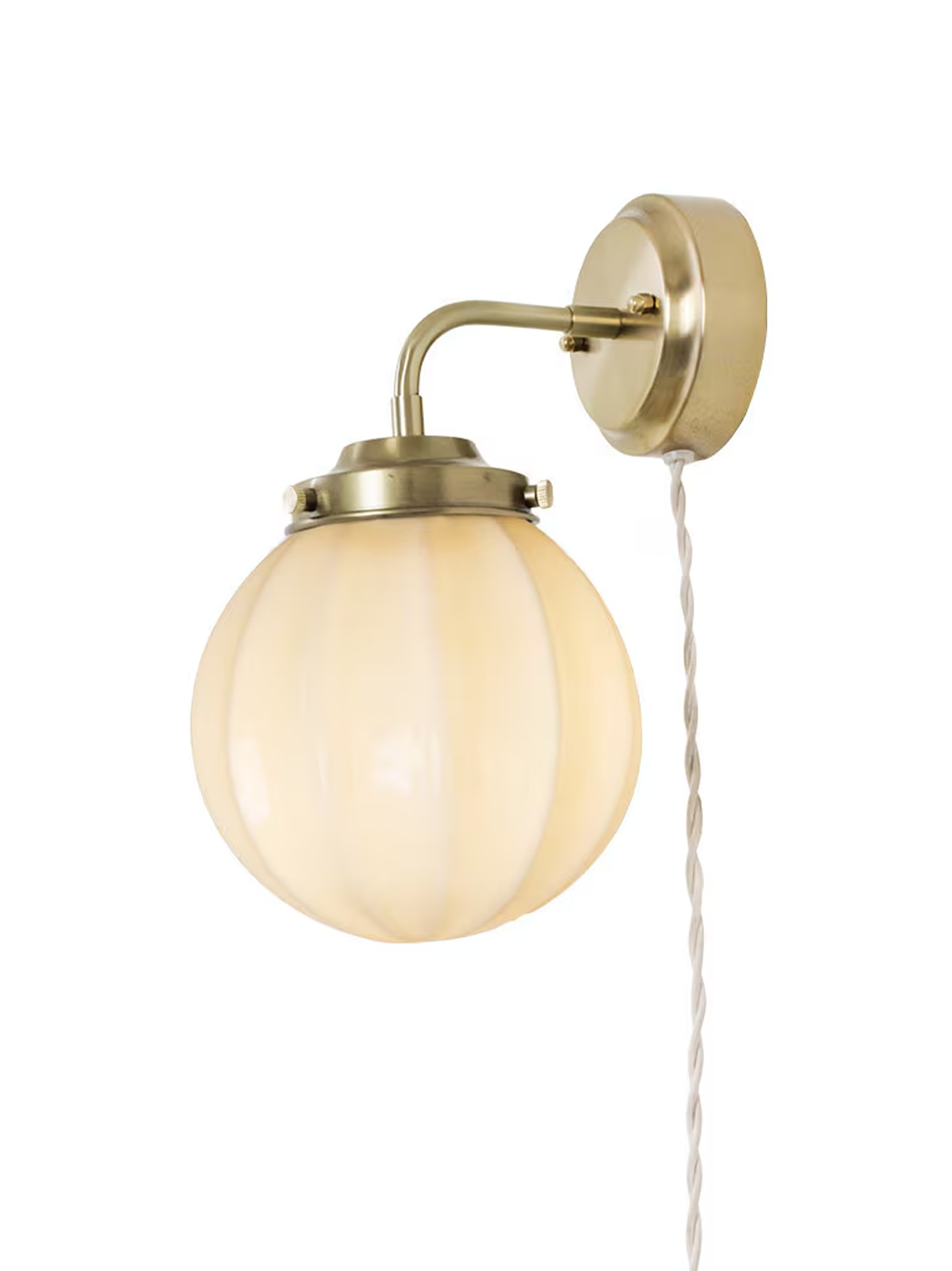 Marit Vägglampa, Mässing/Opal Beige