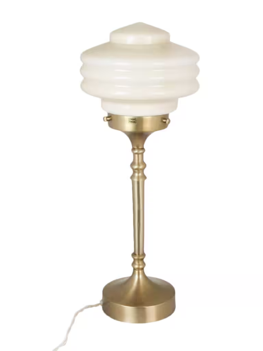 Bordslampa Valter, Mässing/Opalglas Beige